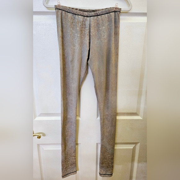 McQ Alexander McQueen Light Blue Feather Psychedelic Printed Stretch Leggings M - Picture 3 of 8